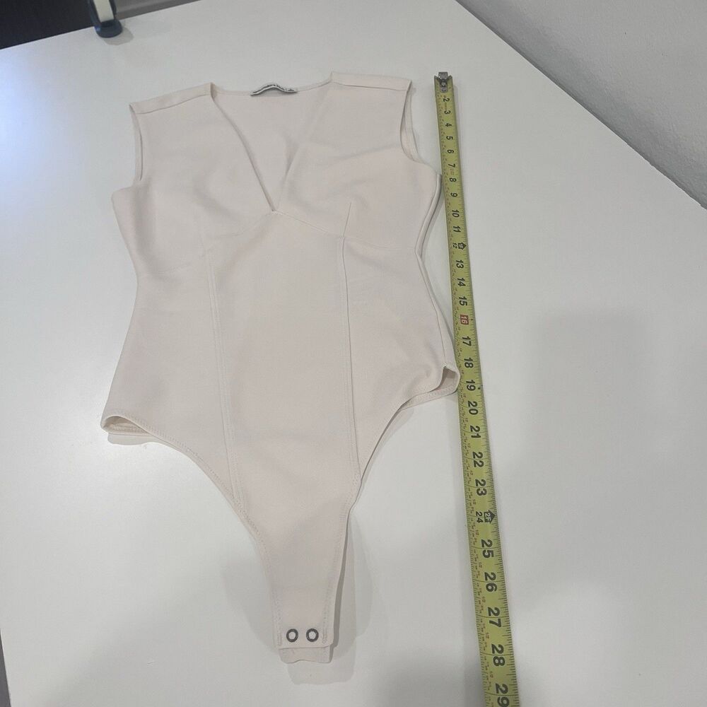 Abercrombie & Fitch Crepe Bodysuit Sleeveless Womens S Cream Softgirl Career - Picture 6 of 7